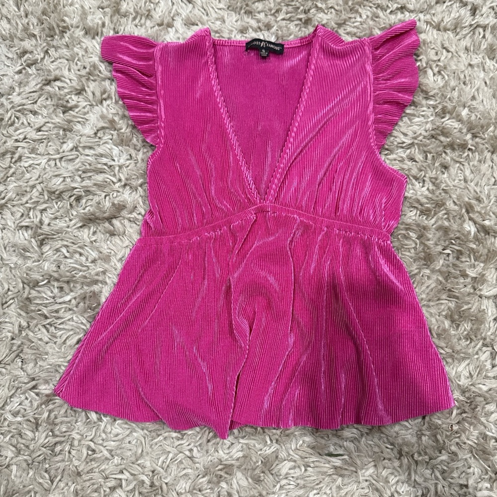 Pink Ruffled Kids Top